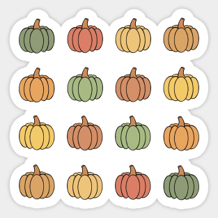 Cute Mini Fall Pastel Pumpkins Sticker